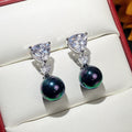Korean Style Imitation Pearl Zircon Earrings Simple Fashion Earrings For Women view 4