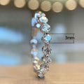2024 Early Spring Women Row Ring, Full Circle Zircon Inlaid Minimalist Design Ring With Packaging view 3