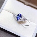 Trendy Pear Shaped Water Drop V Shape Ring For Women, Fashion Statement Finger Jewelry view 5
