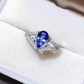 Trendy Pear Shaped Water Drop V Shape Ring For Women, Fashion Statement Finger Jewelry view 4