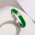 Summer Rainbow Enamel Drip Oil Ring For Women, Trendy Style Colorful Index Finger Jewelry view 10