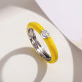 Summer Rainbow Enamel Drip Oil Ring For Women, Trendy Style Colorful Index Finger Jewelry view 8