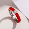 Summer Rainbow Enamel Drip Oil Ring For Women, Trendy Style Colorful Index Finger Jewelry view 9