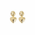 Luxury Silver Needle Rhinestone Polka Dot Round Stud Heart Dangle Elegant Statement Earrings view 5