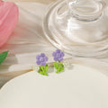 Sweet Forest Style Colorful Enamel Daisy Flower Studs Cute Fresh Minimal Girl Fashion Earrings view 2