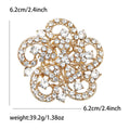Metal Alloy Rhinestone Flower Brooch For Fur Shawls And Coats view 6
