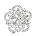Metal Alloy Rhinestone Flower Brooch For Fur Shawls And Coats view 5
