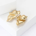 Alloy Pearl Bow Brooch For Elegant Women's Clothing Accessories view 2