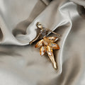 European American Luxury Ballet Corsage Brooch With Elegant Crystal Flower Pin For Women view 4