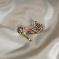 European American Luxury Ballet Corsage Brooch With Elegant Crystal Flower Pin For Women view 2