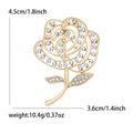 Alloy Rhinestone Hollow Rose Brooch Pin For Fashion Garment Accessories view 6