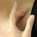 Korean Fresh Style Five Point Star Cubic Zirconia Open Adjustable Ring, Smooth Plated Jewelry view 4