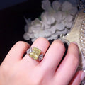 Luxury 10x14mm Square Zircon Ring, Statement Copper Jewelry Accessory For Valentine Gift view 4
