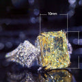 Luxury 10x14mm Square Zircon Ring, Statement Copper Jewelry Accessory For Valentine Gift view 5