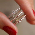 Light Luxury Minimalist Plain Band Ring For Women Niche Design Delicate Finger Jewelry view 1