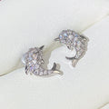 Korean Style Mini Dolphin Stud Earrings For Women, Minimalist Fashion Lightweight Sleep Friendly Ear Jewelry view 4