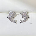 Korean Style Mini Dolphin Stud Earrings For Women, Minimalist Fashion Lightweight Sleep Friendly Ear Jewelry view 5