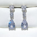 Early Spring Color Gem Series Pink Zircon Water Drop Earrings For Women Direct Jewelry view 2