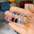 Early Spring Color Gem Series Pink Zircon Water Drop Earrings For Women Direct Jewelry view 1