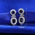 Luxury Sapphire Blue Zircon Drop Earrings For Women, Light Luxury New Year Ear Jewelry view 5