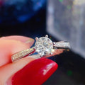 Micro Pave Bridal Wedding Ring Cross Border Hot Selling Women's Engagement Ring view 1