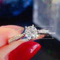 Micro Pave Bridal Wedding Ring Cross Border Hot Selling Women's Engagement Ring view 5
