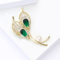 Copper Zircon Calla Lily Brooch Pin For Dresses And Coats view 4