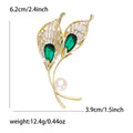Copper Zircon Calla Lily Brooch Pin For Dresses And Coats view 5