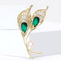 Copper Zircon Calla Lily Brooch Pin For Dresses And Coats view 2