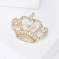 Alloy Rhinestone Crown Brooch Pin For Coats Suits And Shirts view 4