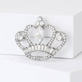 Alloy Rhinestone Crown Brooch Pin For Coats Suits And Shirts view 5