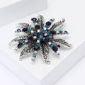 Metal Alloy Rhinestone Flower Brooch Pin For Cardigans And Coats view 3