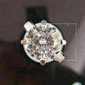 Korean Light Luxury Four Prong Flower Bud Simulated Diamond Engagement Proposal Ring view 4