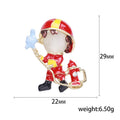 Enamel Alloy Firefighter Brooch Pin For Unisex Suit Accessories view 5