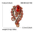 Large Alloy Glass Brooch For Bold Women's Clothing Decoration view 9