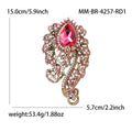 Large Alloy Glass Brooch For Bold Women's Clothing Decoration view 5