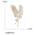 Alloy Rhinestone Leaf Brooch Pin For Coat Apparel Accessories view 7