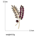 Alloy Rhinestone Leaf Brooch Pin For Coat Apparel Accessories view 9