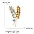 Alloy Rhinestone Leaf Brooch Pin For Coat Apparel Accessories view 4