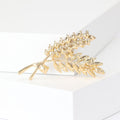 Alloy Rhinestone Leaf Brooch Pin For Coat Apparel Accessories view 3