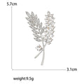 Alloy Rhinestone Leaf Brooch Pin For Coat Apparel Accessories view 6