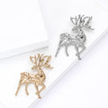 Smooth Alloy Elk Brooch Pin For Suit And Coat Decoration view 1