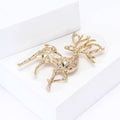 Smooth Alloy Elk Brooch Pin For Suit And Coat Decoration view 3