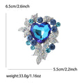 Alloy Rhinestone Heart Brooch For Suits Coats And Dresses view 6