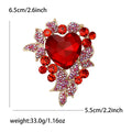 Alloy Rhinestone Heart Brooch For Suits Coats And Dresses view 5