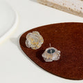 Elegant Korean Style Transparent Acrylic 3D Rose Flower Studs Light Luxury Colorful Floral Earrings view 4