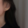 2026 New Alloy Geometric Line Ear Hook Earrings, Minimalist Style Metal Fashion Jewelry view 3