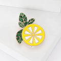 Alloy Enamel Lemon Brooch Pin For Summer Fruit Clothing Accessories view 3