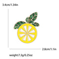 Alloy Enamel Lemon Brooch Pin For Summer Fruit Clothing Accessories view 5
