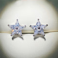 Fashion Five Point Star Zircon Stud Earrings For Women Simple Versatile Student Ear Jewelry view 1